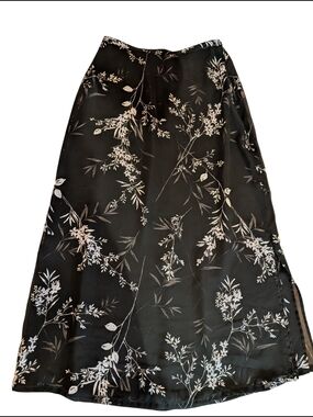Emma James Black Floral Maxi Skirt